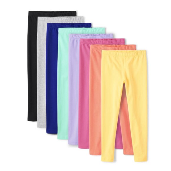 The Children's Place Girls Everyday Pull-On Leggings, 8-Pack, Size M (7-8) - Picture 5 of 7